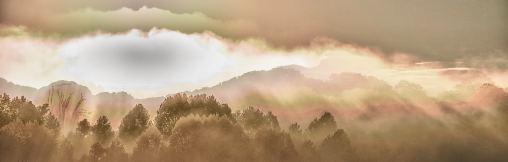 Fog through the clouds