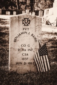 One section of the UVA Cemetery is dedicated to Confederate soldiers. 