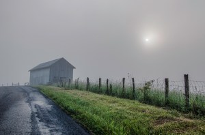 Barn at sunrise